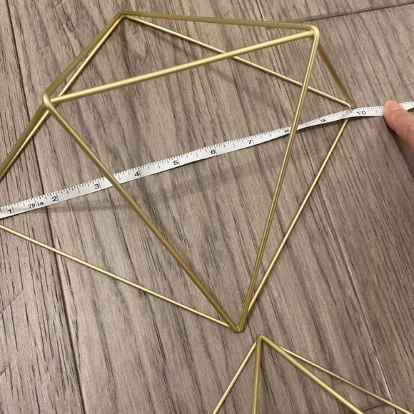 6 pc -large gold tone metal diamond shape wall art / craft projects - Picture 6 of 7